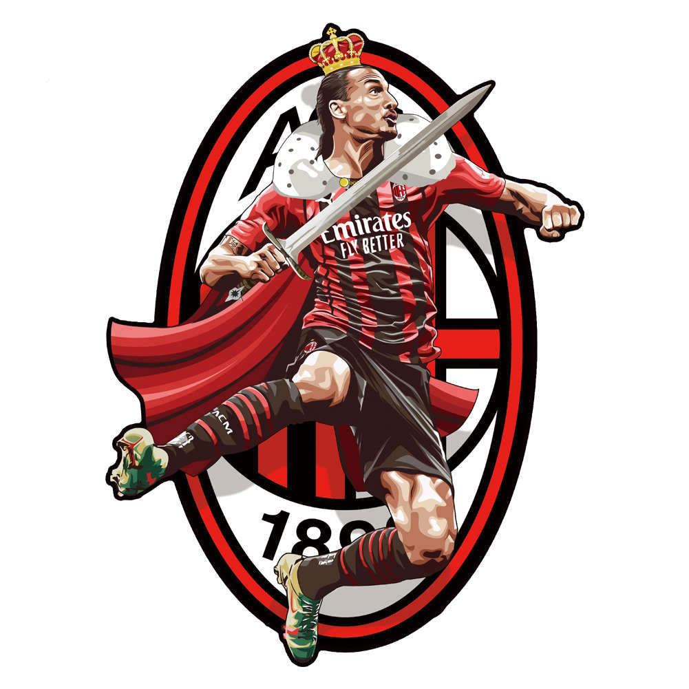 Zlatan Ibrahimovic King Milan - Football Puzzle
