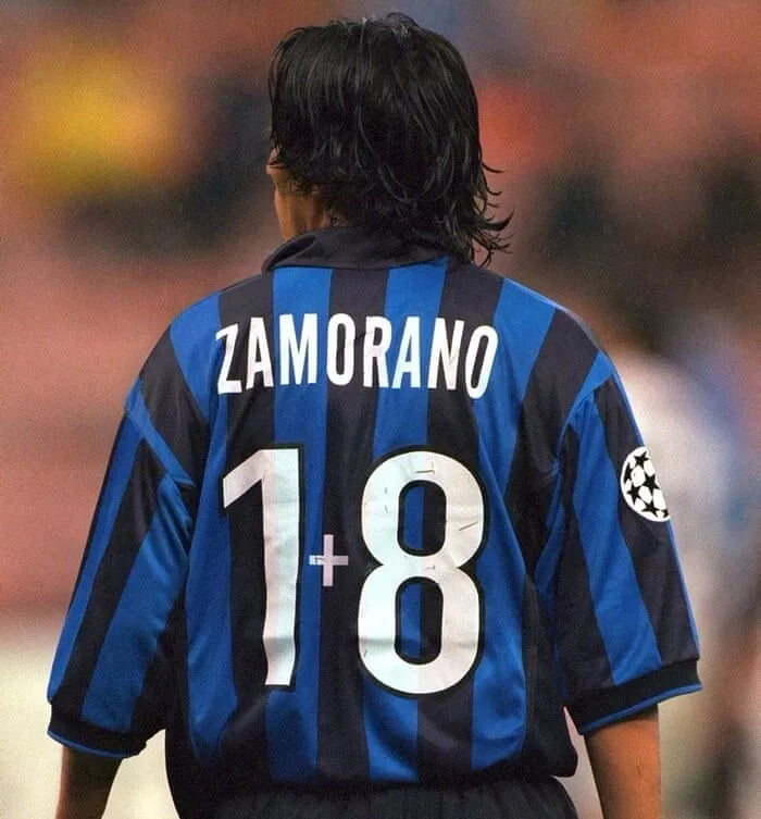 Inter Home Retro Shirt 1998 - Zamorano 1+8 Edition